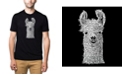LA Pop Art Mens Premium Blend Word Art T-Shirt - Llama